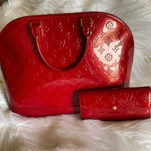 LOUIS VUITTON ALMA BAG AND WALLET
